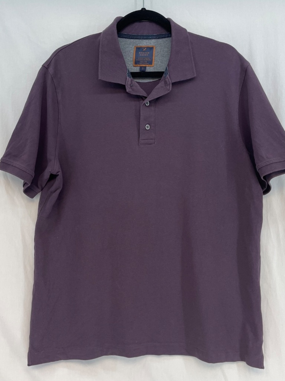 Denver Hayes Polo Shirt Classic Fit Purple Men’s Size Medium